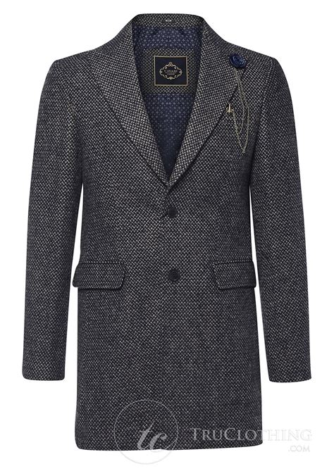 3 4 length overcoat men's.